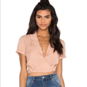 Kendall and Kylie tie back wrap top